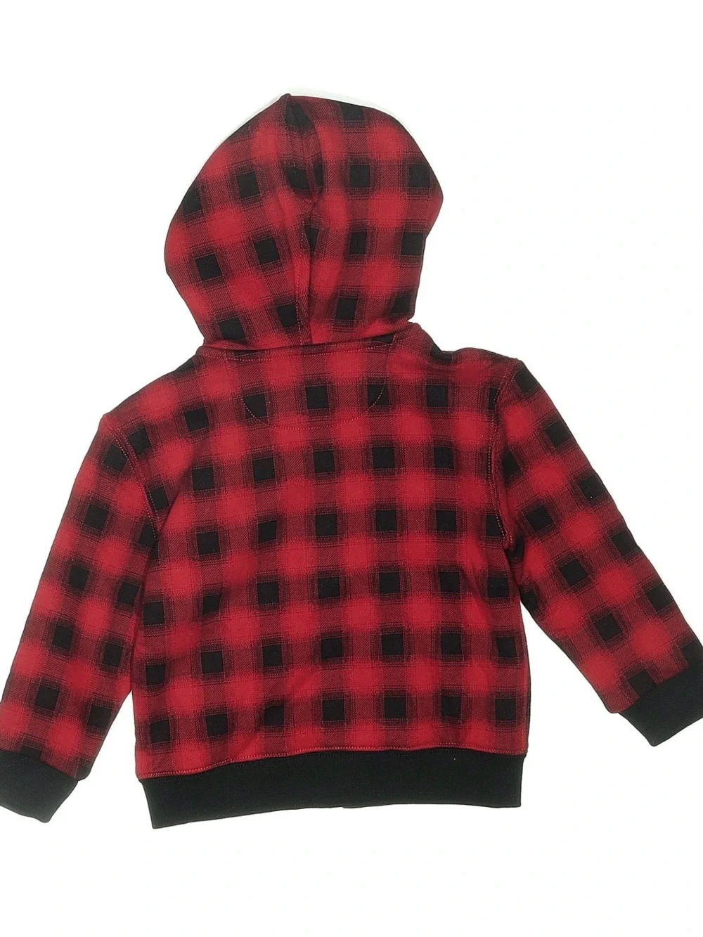 Ralph Lauren Red and Black Plaid Zip Hoodie for Kids